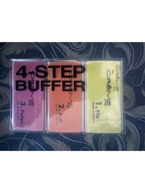The Crème Shop 4-Step Nail Buffer Block Set - Shape, Smooth & High Gloss Shine